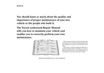 Toyota yaris 2004 service manual pdf