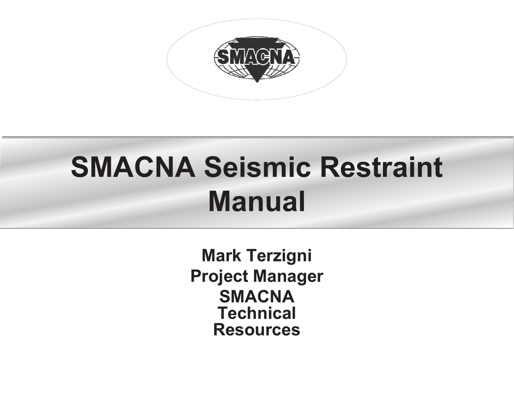 seismic restraint manual guidelines for mechanical systems