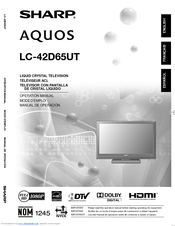 sharp aquos tv manual download