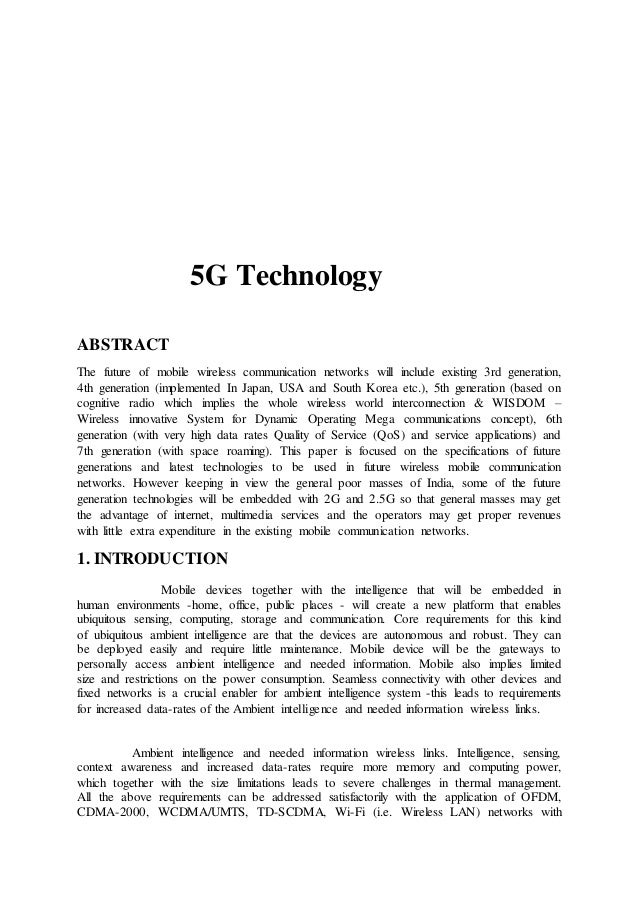 5g wireless technology abstract pdf