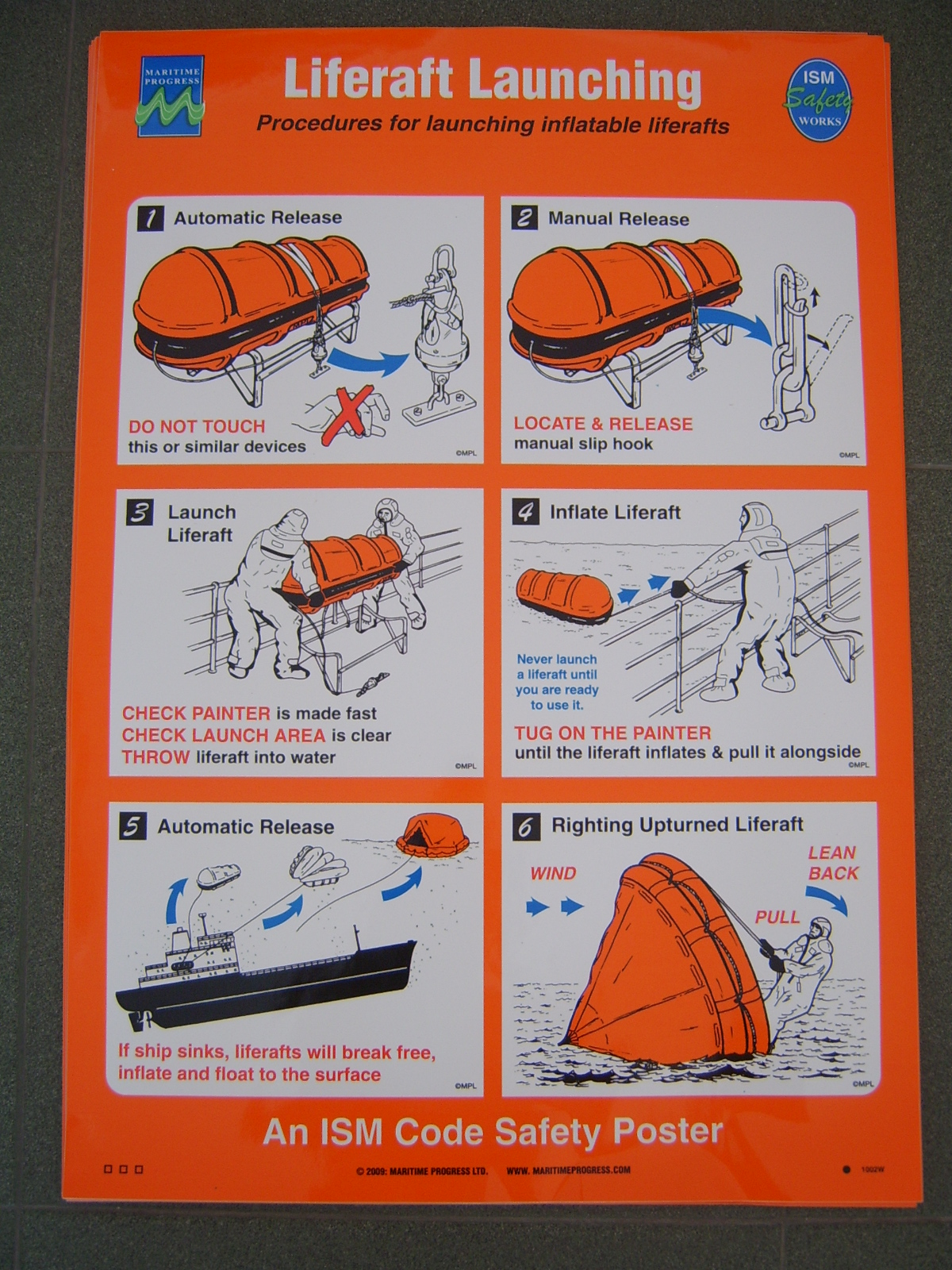 life raft launching instructions