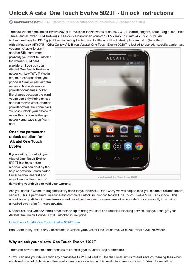 alcatel one touch phone instructions