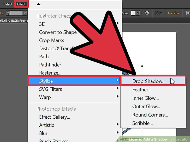 Arcgis how to add a drop shadow
