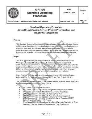 standard operating procedure manual pdf