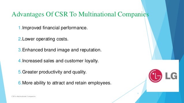 Advantages and disadvantages of corporate social responsibility pdf