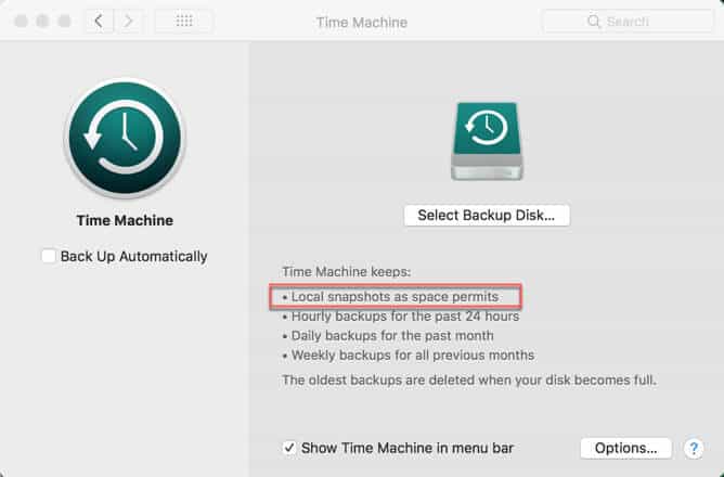 manually delete time machine backups backup