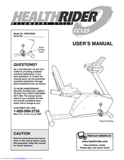 healthrider elliptical crosstrainer 15.5 manual