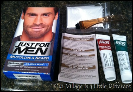 just for men mustache and beard instructions