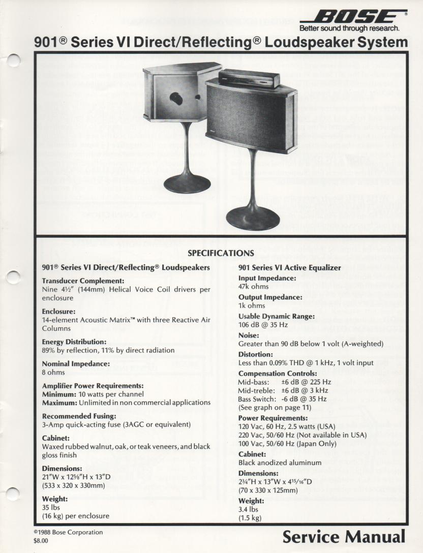 Bose 901 series v manual