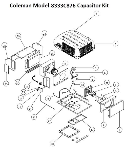 coleman rv air conditioner parts manual