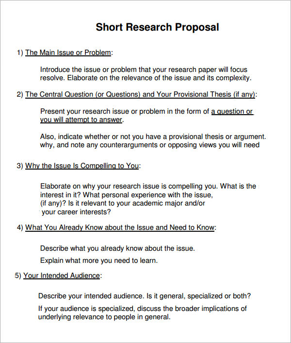 Example of a research proposal document