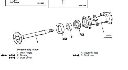 pajero front axle manual nh