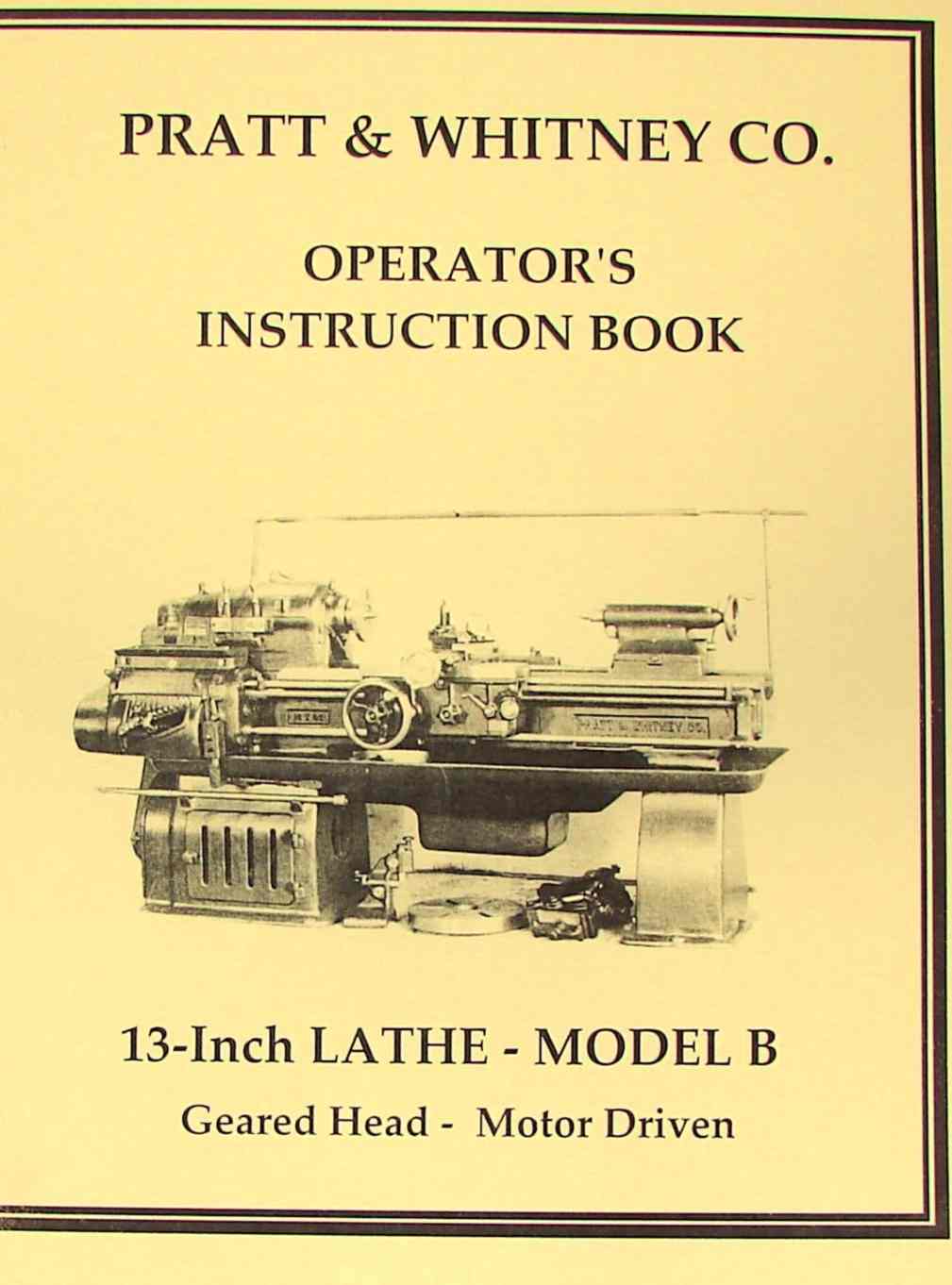 Pratt and whitney supermicrometer model b manual