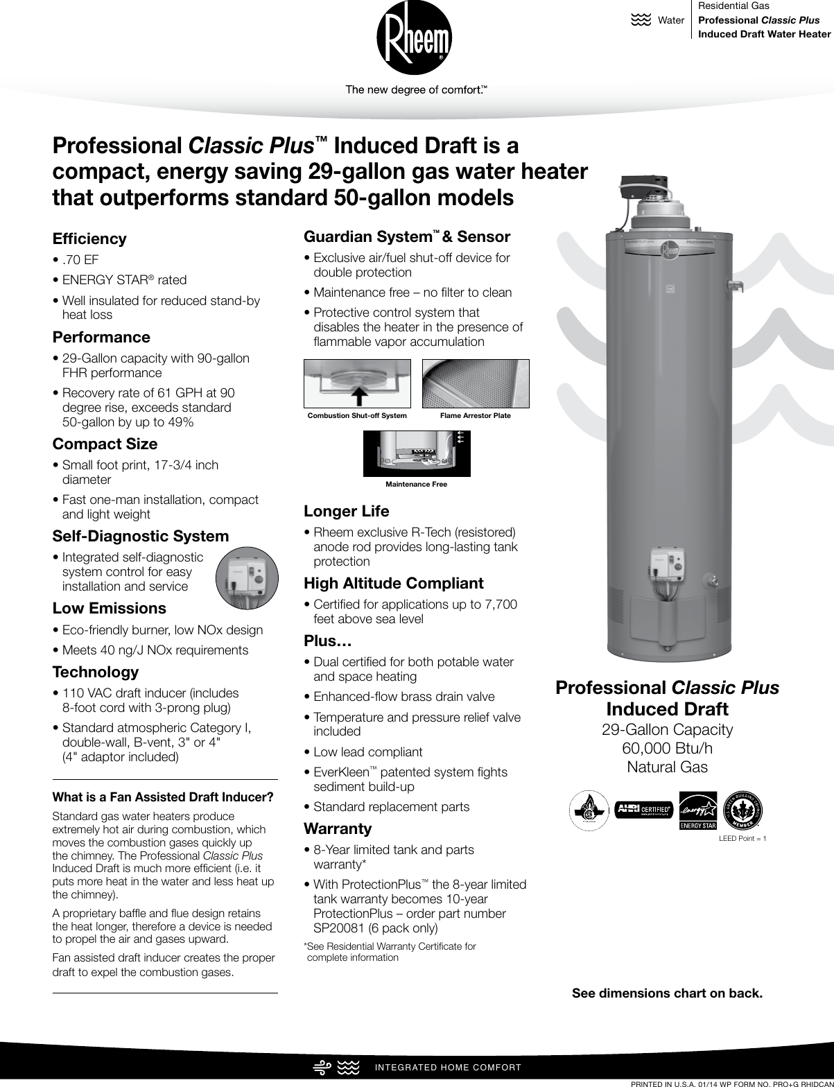 rheem guardian water heater manual