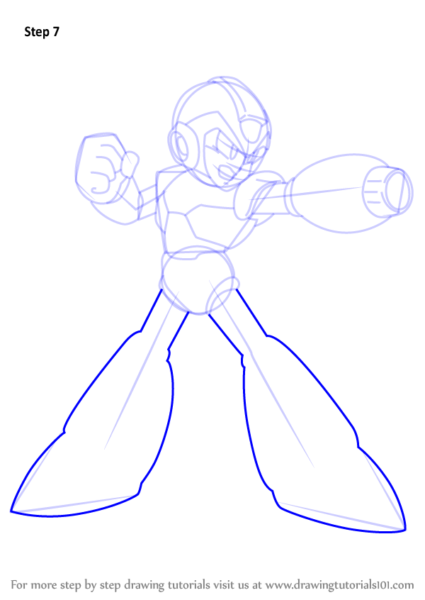 Step by step how to draw megaman