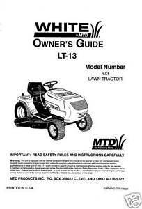 White outdoor lawn tractor manual